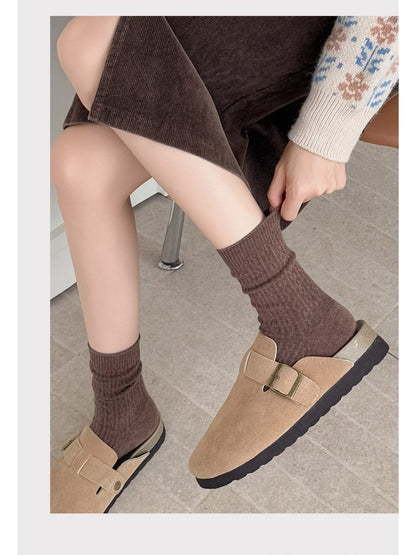 Rufia - Cozy Cable Texture Crew Socks