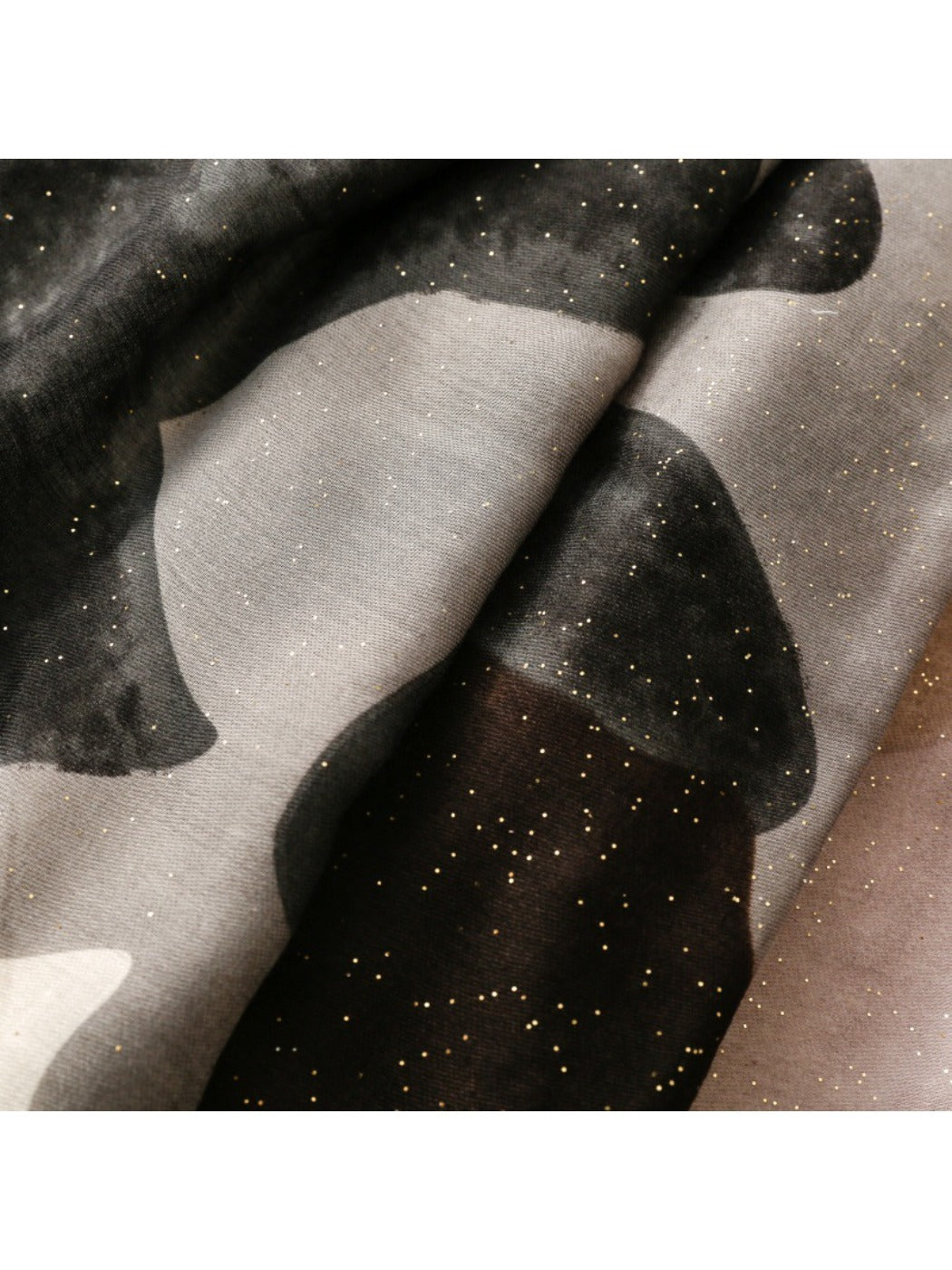 Scarvii - Abstract Art Scarf with Gold Foil & Glitter