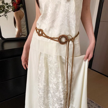 Beco Boho Beaded Belt Elegant Adjustable Belts product shape