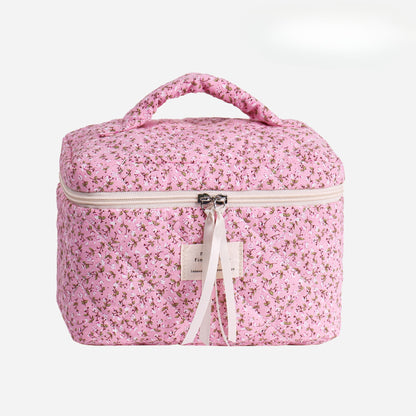Cosbai - Floral Travel Makeup Organizer Case detail view 6