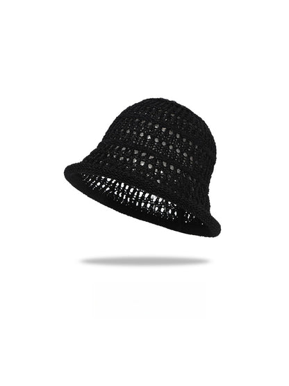Haila - Solid Color Round Crown Bucket Hat