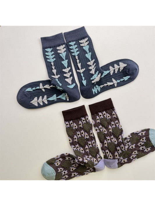 Rufia - Retro Unisex Mid-Calf Socks - Unique & Stylish
