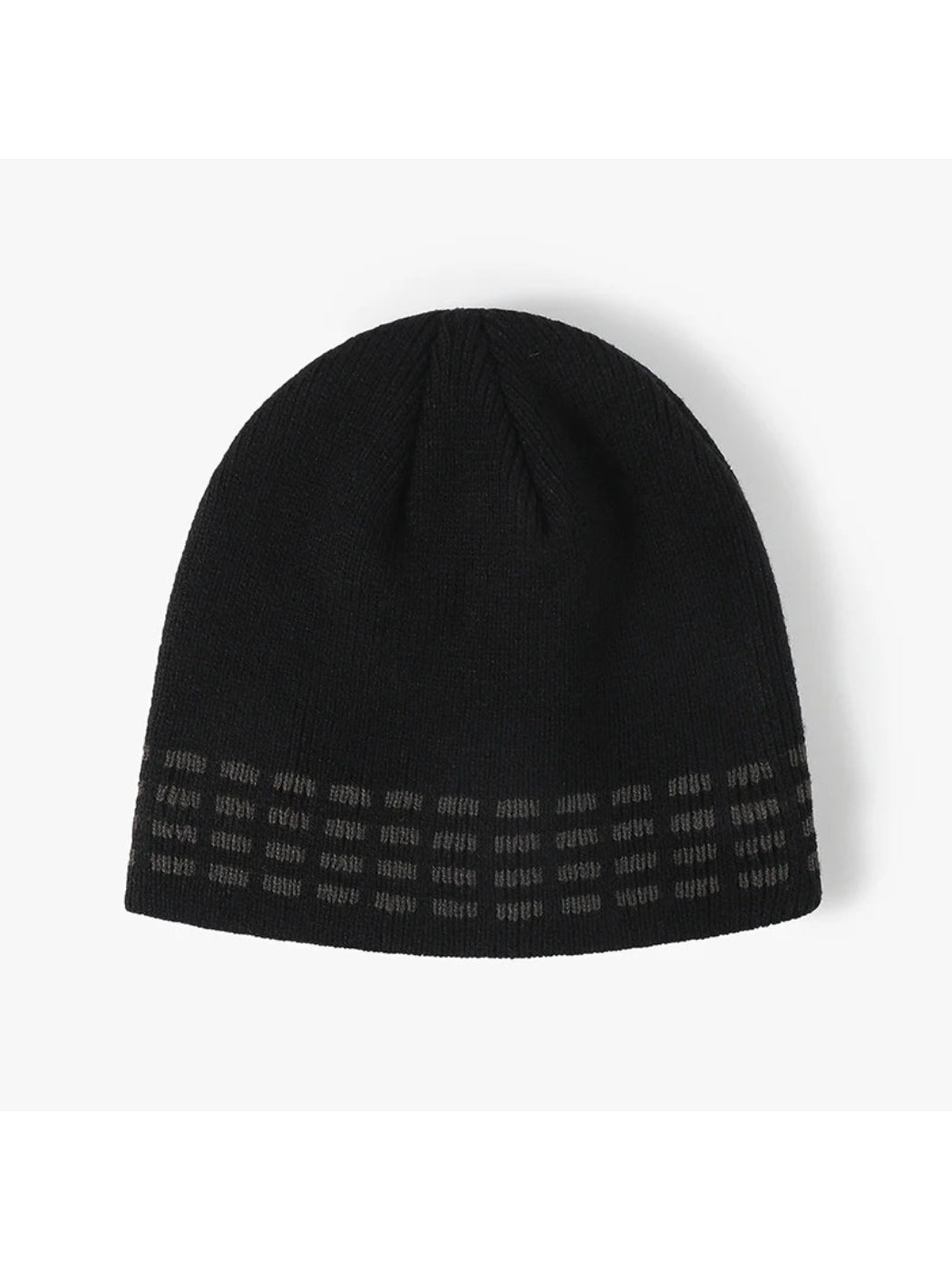 Haila - Contrast Dash Fleece-Lined Knit Beanie