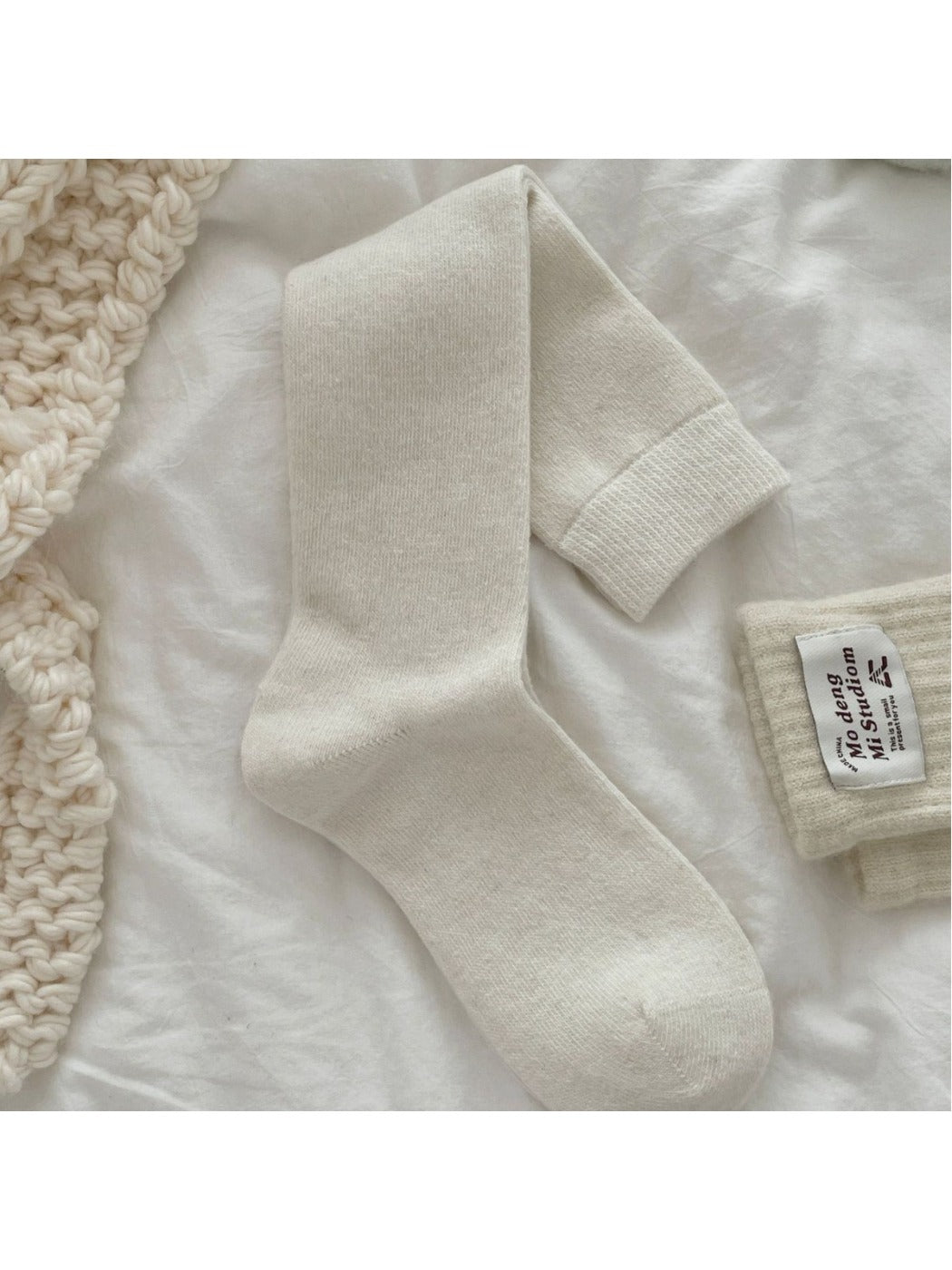 Rufia - Solid Color Long Socks for Women