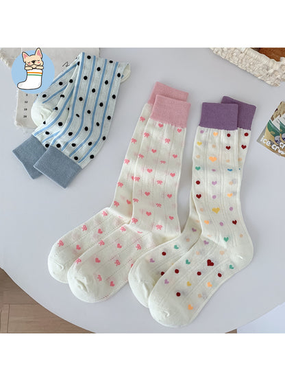 Rufia - Soft Heart Dot Crew Socks product image 1