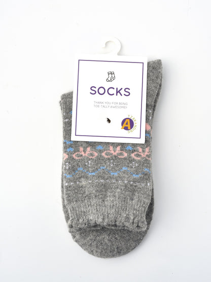 Rufia - Christmas Bow Patterned Warm Socks