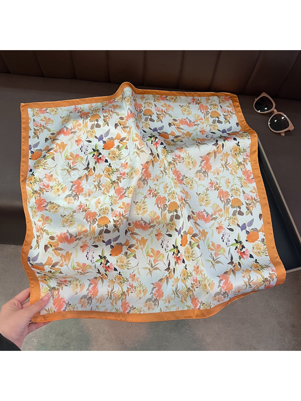 Scarvii Classic Floral Square Scarf