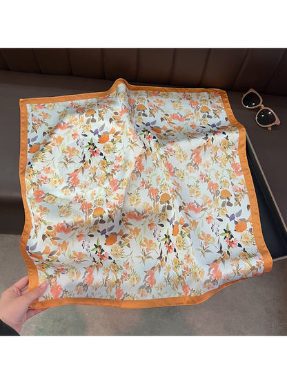Scarvii Classic Floral Square Scarf