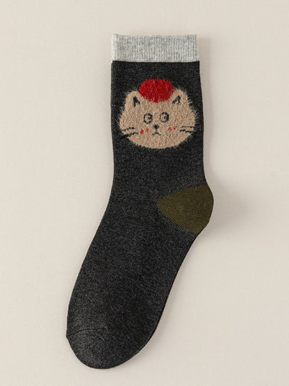 Rufia - Cute Winter Socks with Cartoon Animal Patterns