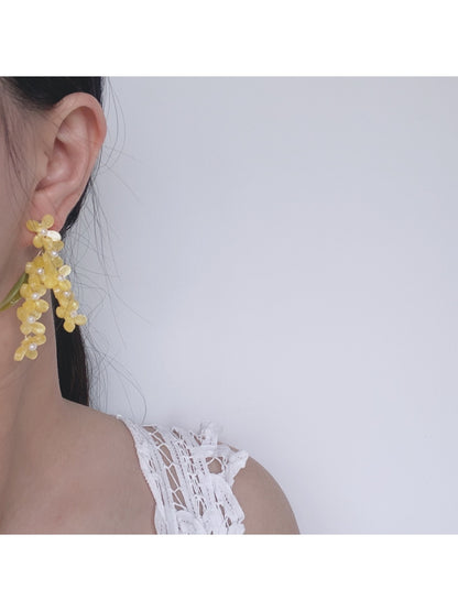Earwish - Osmanthus Flower Long Drop Earrings