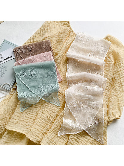 Scarvii - Long Narrow Lace Scarf