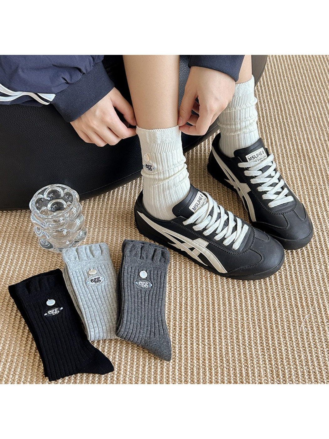 Rufia - Ribbed Badge Classic Crew Socks product image 2