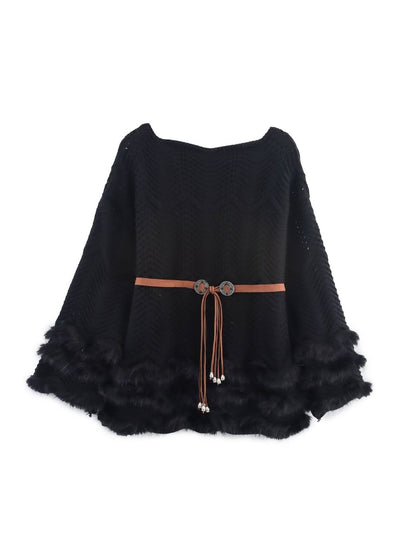 Crosa Round Neck Knit Belted Dress color options including Brown, Black, Beige