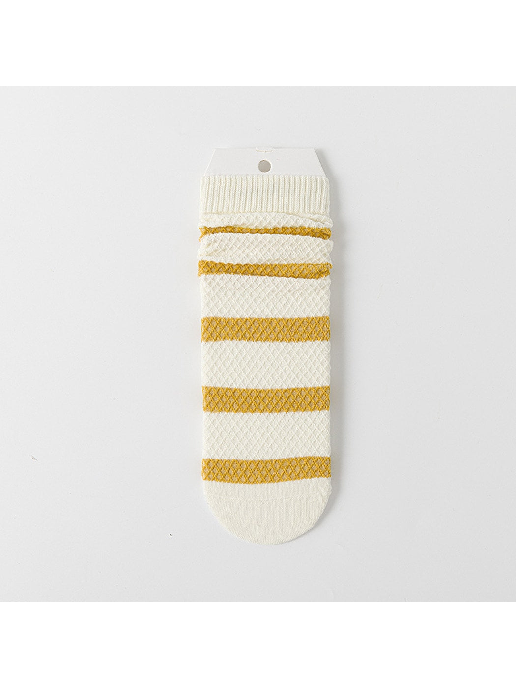Rufia - Simple Style Candy Color Stripe Casual Crew Socks