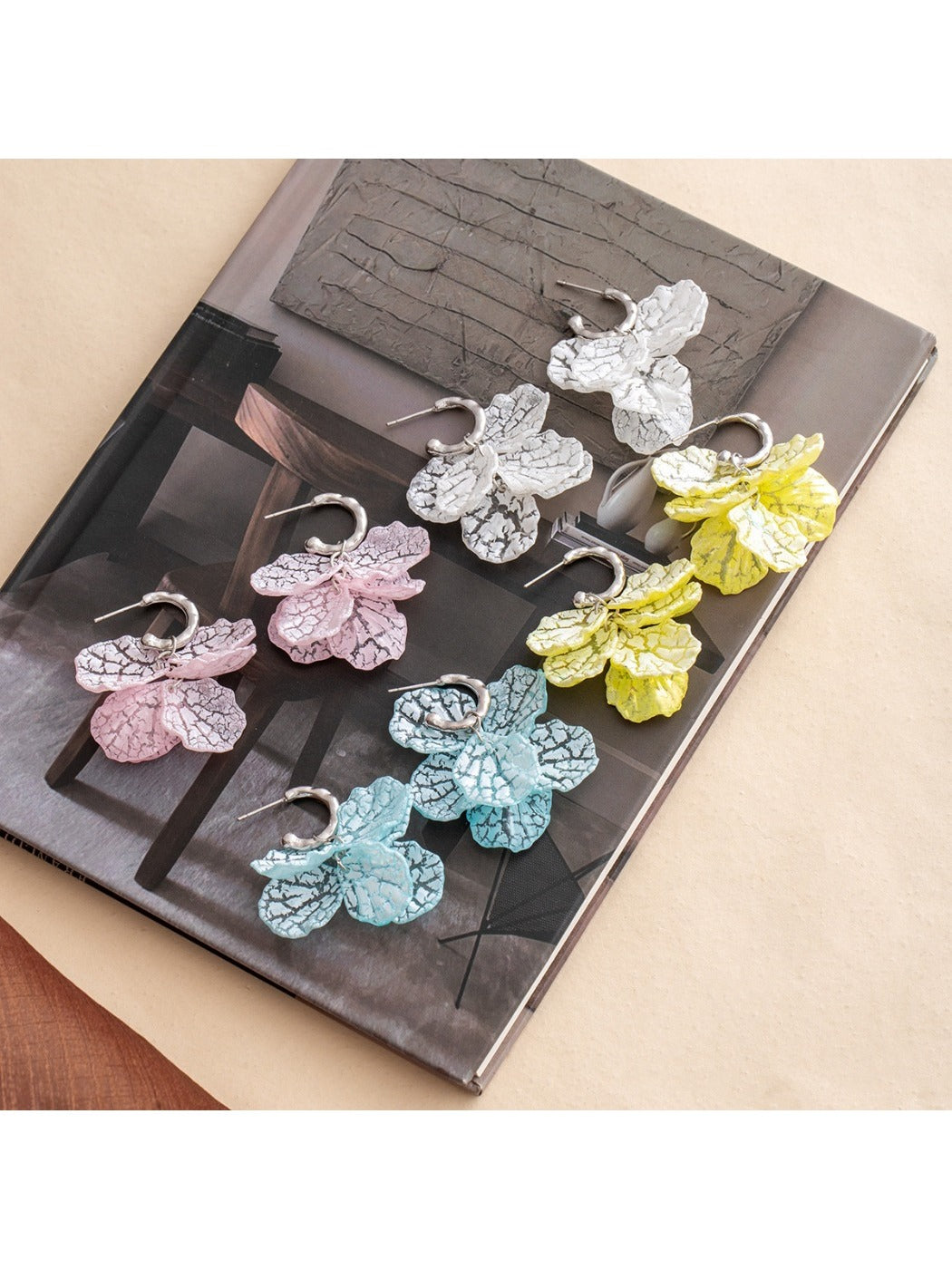 Earwish - Summer Fresh Petal Drop Earrings - Dainty & Elegant