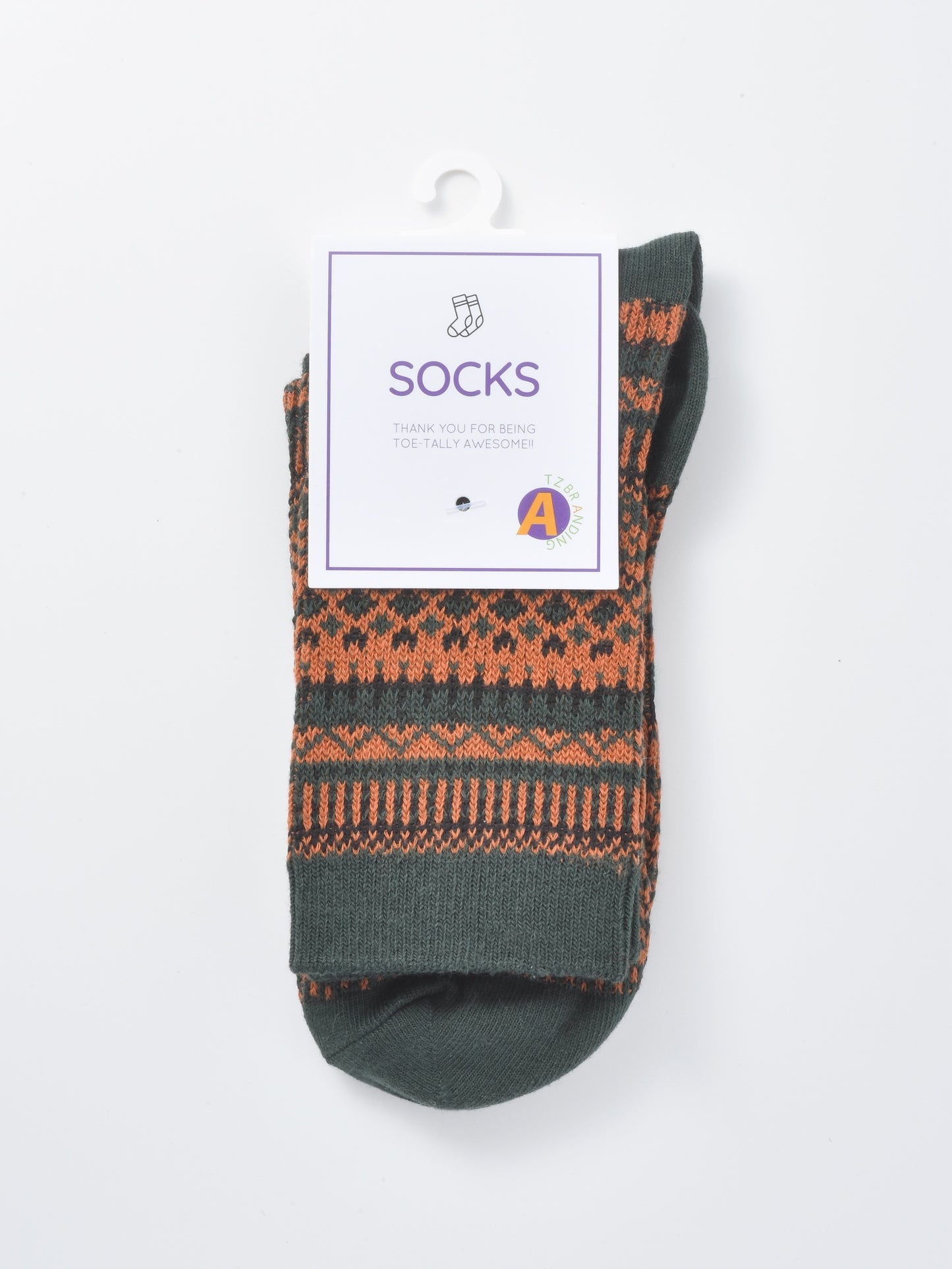 Rufia - Curved Pattern Mid-Calf Socks