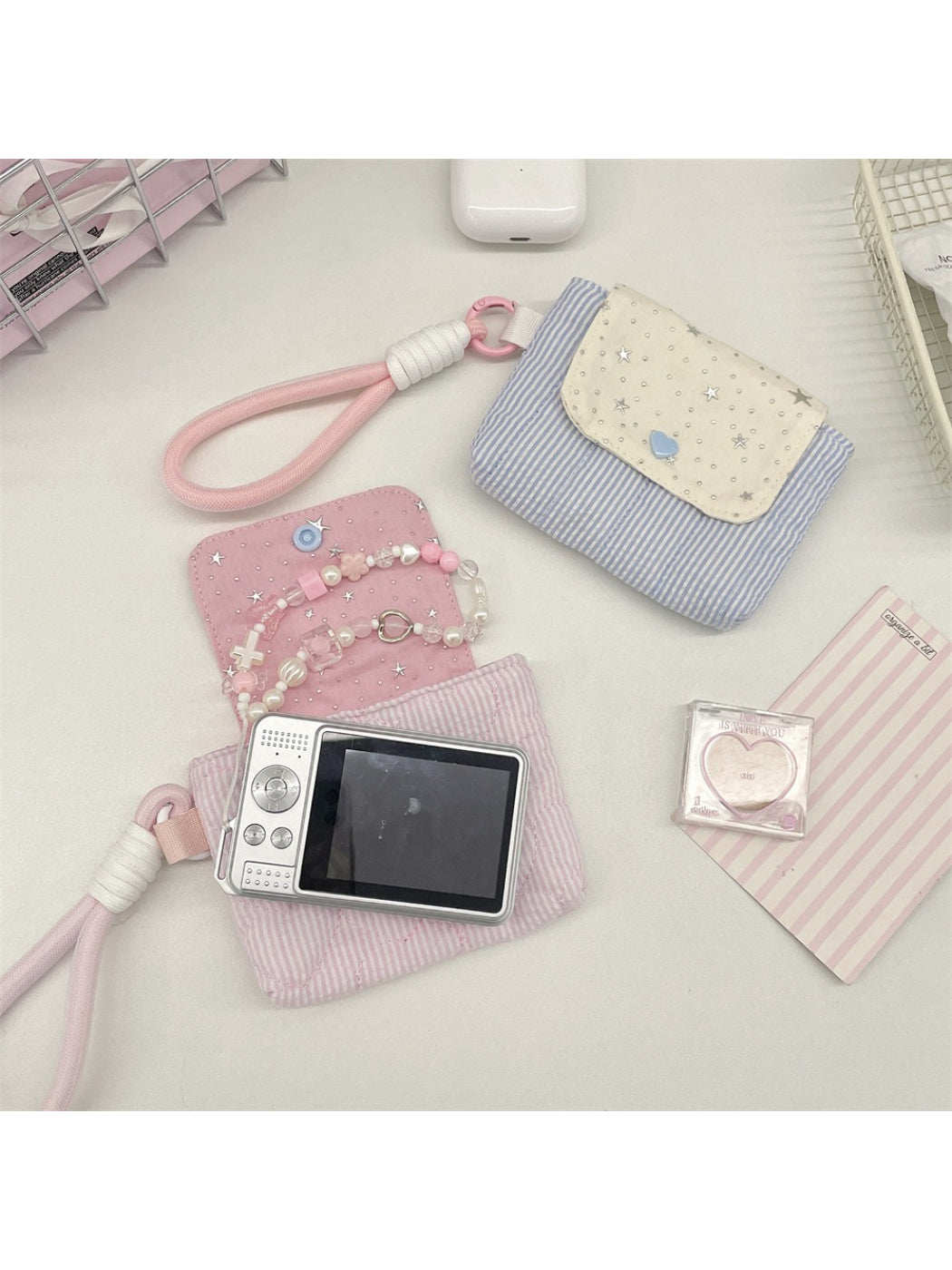 Close-up of the star design and on the Cosbai mini key pouch bag