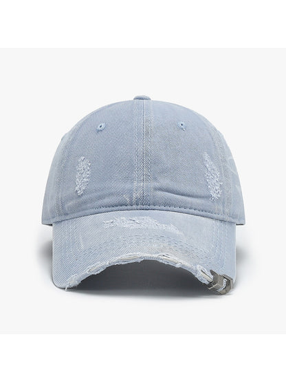 Haila - Distressed Washed Finish Curved Brim BaseballCap