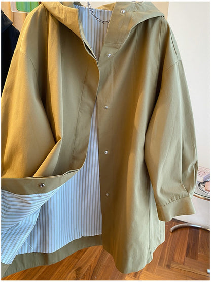 Crosa - Hooded Classic Swing Coat Sweater