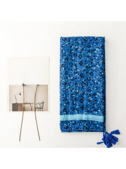 Scarvii - Small Floral Print Lightweight Scarf