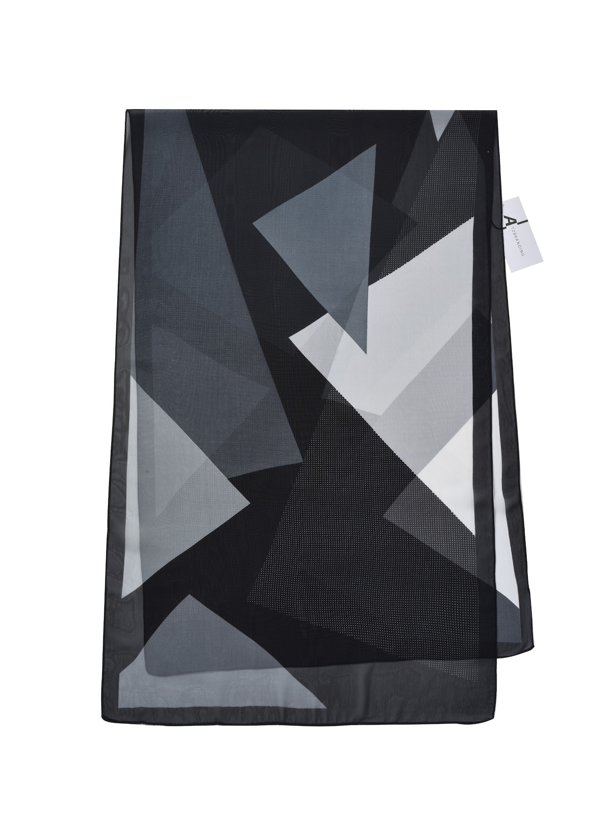 Scarvii - Geometric Color-Block Chiffon Scarf
