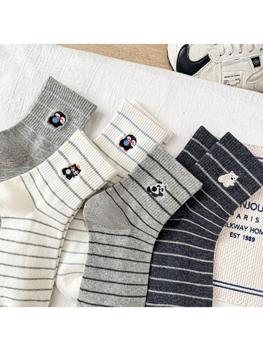 Rufia - Tiny Character Stripe Crew Socks