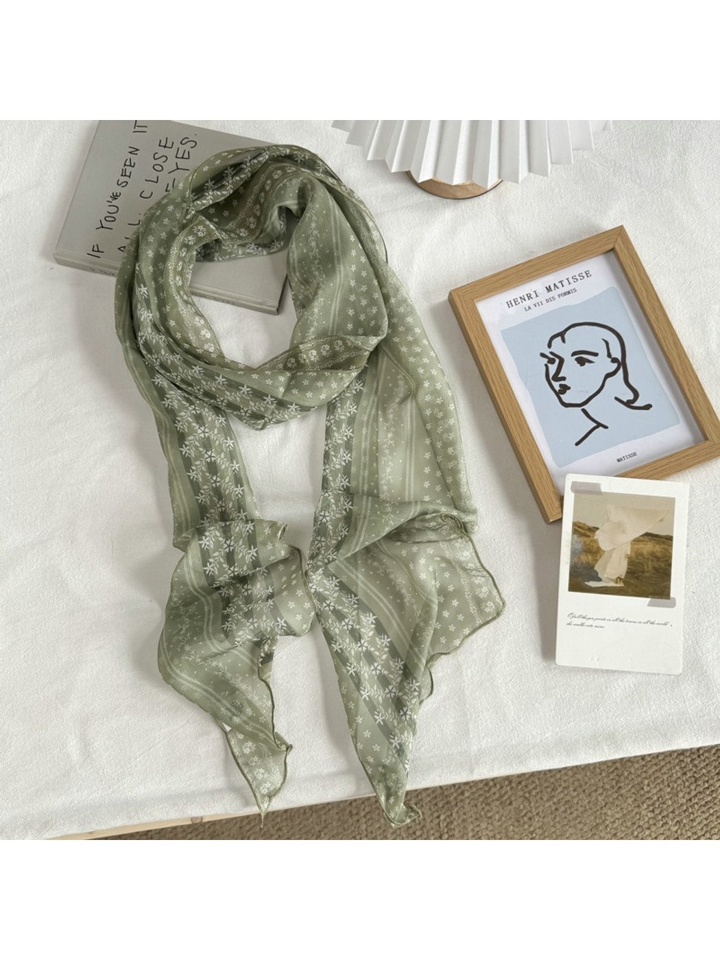Scarvii - Gradient Sheer Simple Style Long Scarf