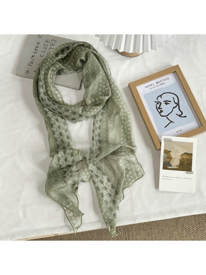 Scarvii - Gradient Sheer Simple Style Long Scarf