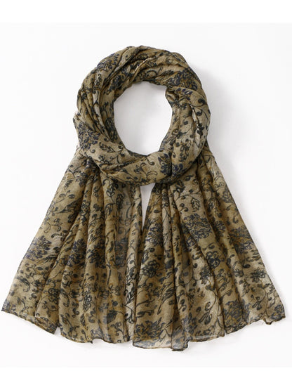 Scarvii - Vintage Scarf with Floral Print