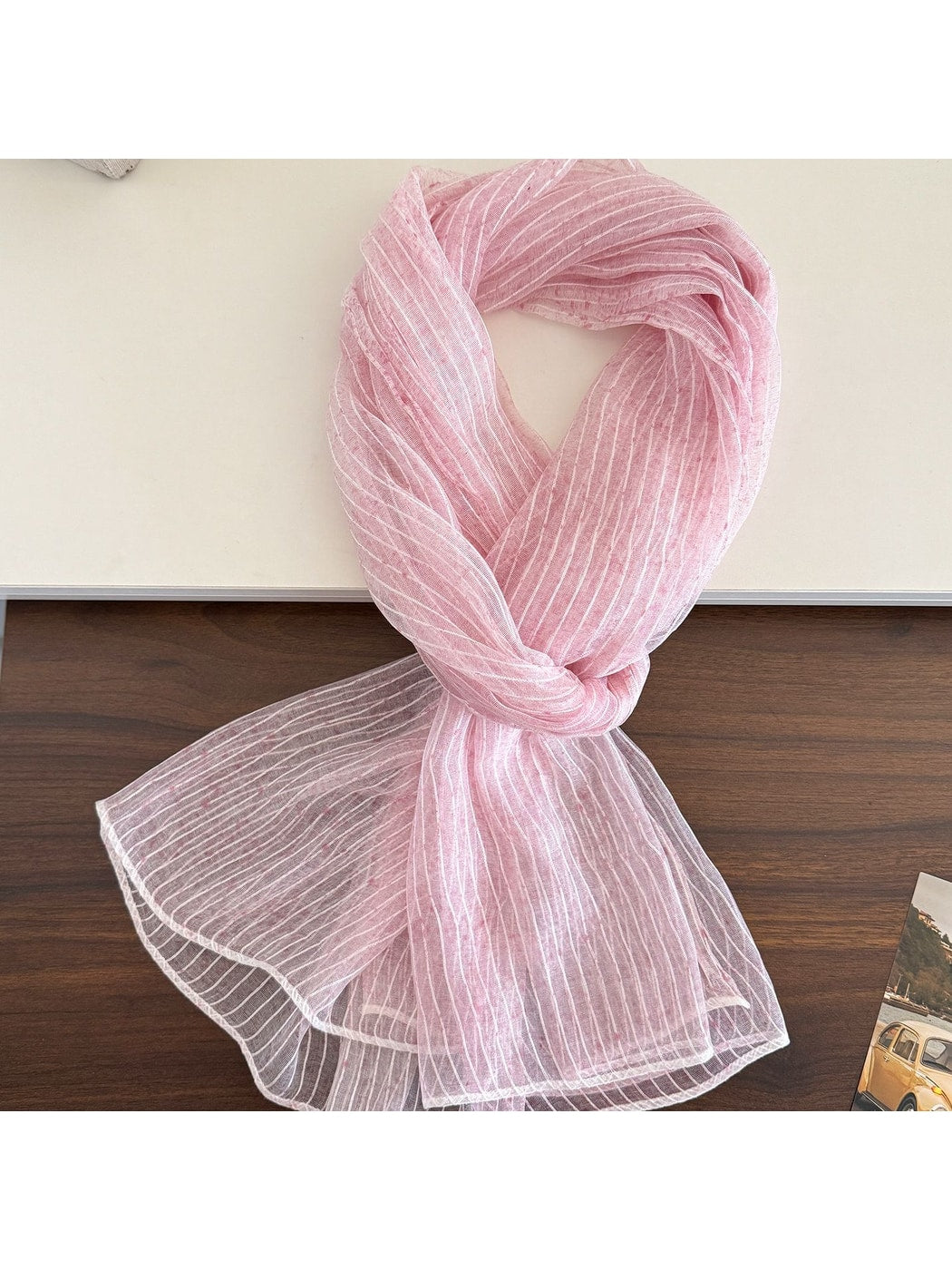 Scarvii - Lightweight Pinstripe Gauze Scarf