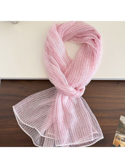 Scarvii - Lightweight Pinstripe Gauze Scarf