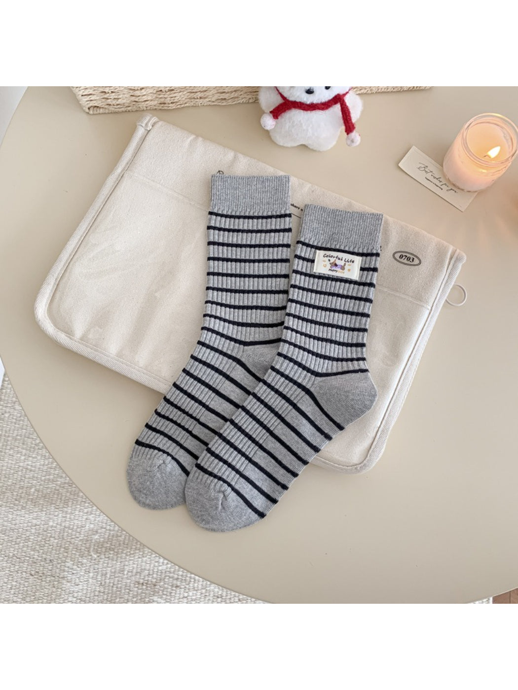 Rufia - Everyday Ribbed Stripe Crew Socks product image 8