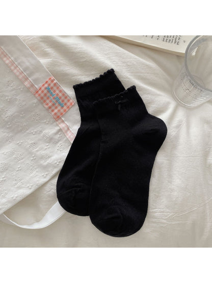 Rufia - Light Knit Bow Detail Ankle Socks product image 8