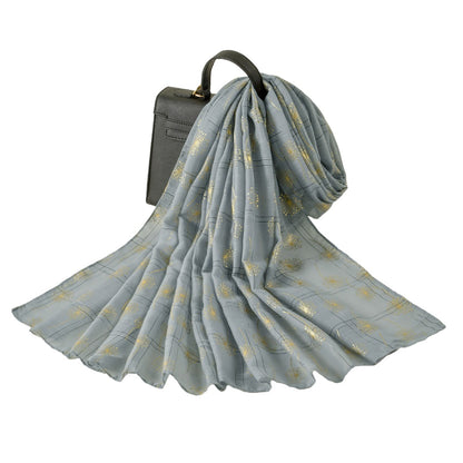 Scarvii - Golden Dandelion Printed Scarf - Stylish &Soft