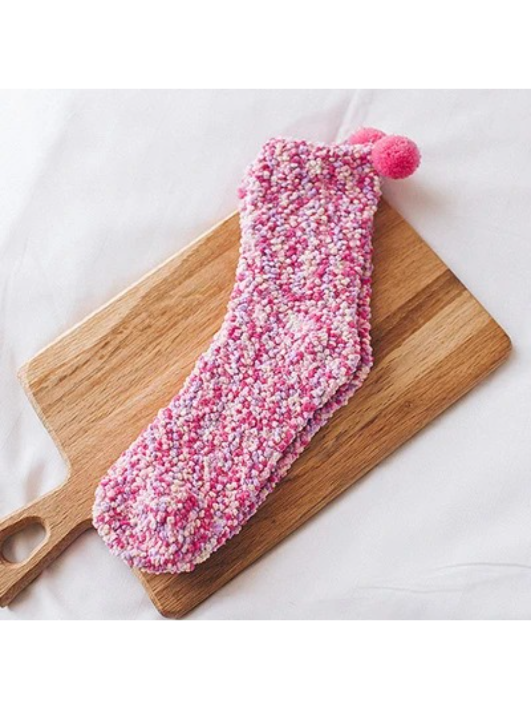 Rufia - Speckled Pom-Pom Crew Socks