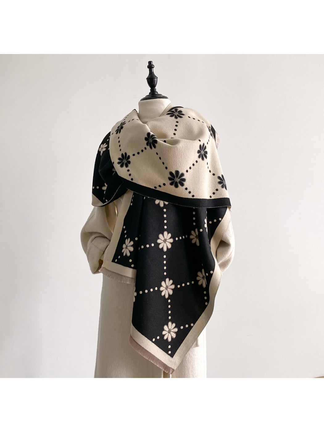 Scarvii – Polka Dot Floral Scarf & Wrap