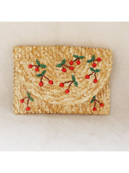 Cosbai Cherry Woven Clutch Bag product image