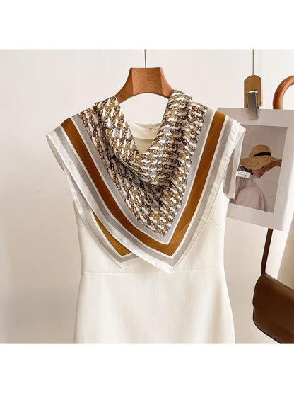 Scarvii - Chain Print Simple Border Square Scarf