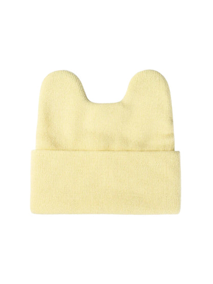Haila - Rounded Ear Cuffed Knit Beanie