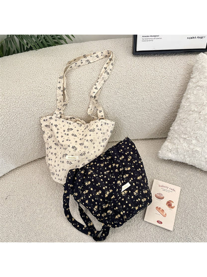 Cosbai - Vintage Floral Shoulder Tote