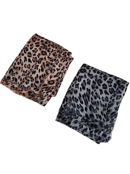 Scarvii - Leopard Print Long Scarf