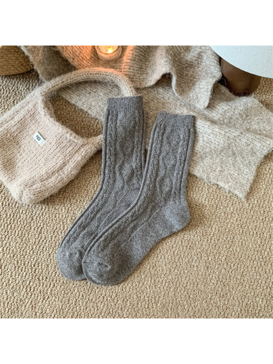Rufia - Cable Knit Crew Socks