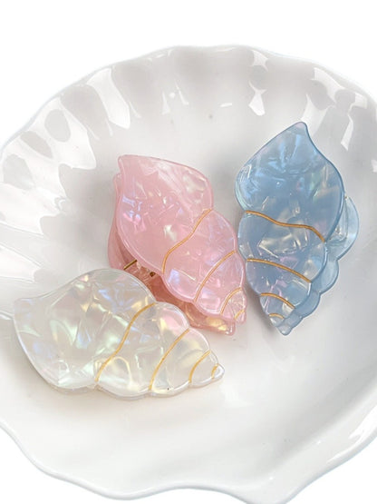 Clio - Acrylic Conch-Shaped Hair Clips - Sweet & Cute