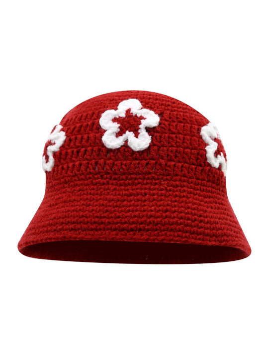 Haila - Floral Knitted Bucket Hat