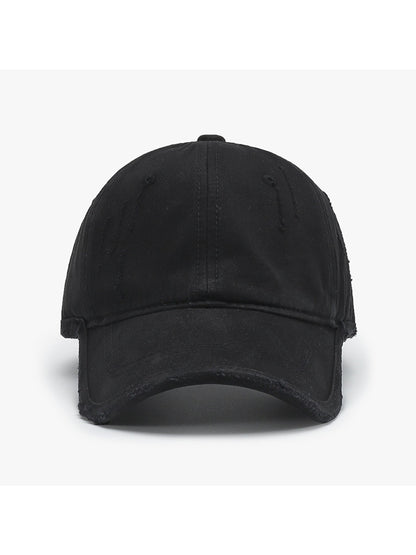 Haila - Adjustable Distressed Curved Brim Baseball Cap