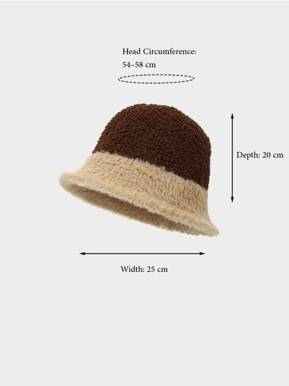 Haila – Two-Tone Fuzzy Winter Bucket Hat
