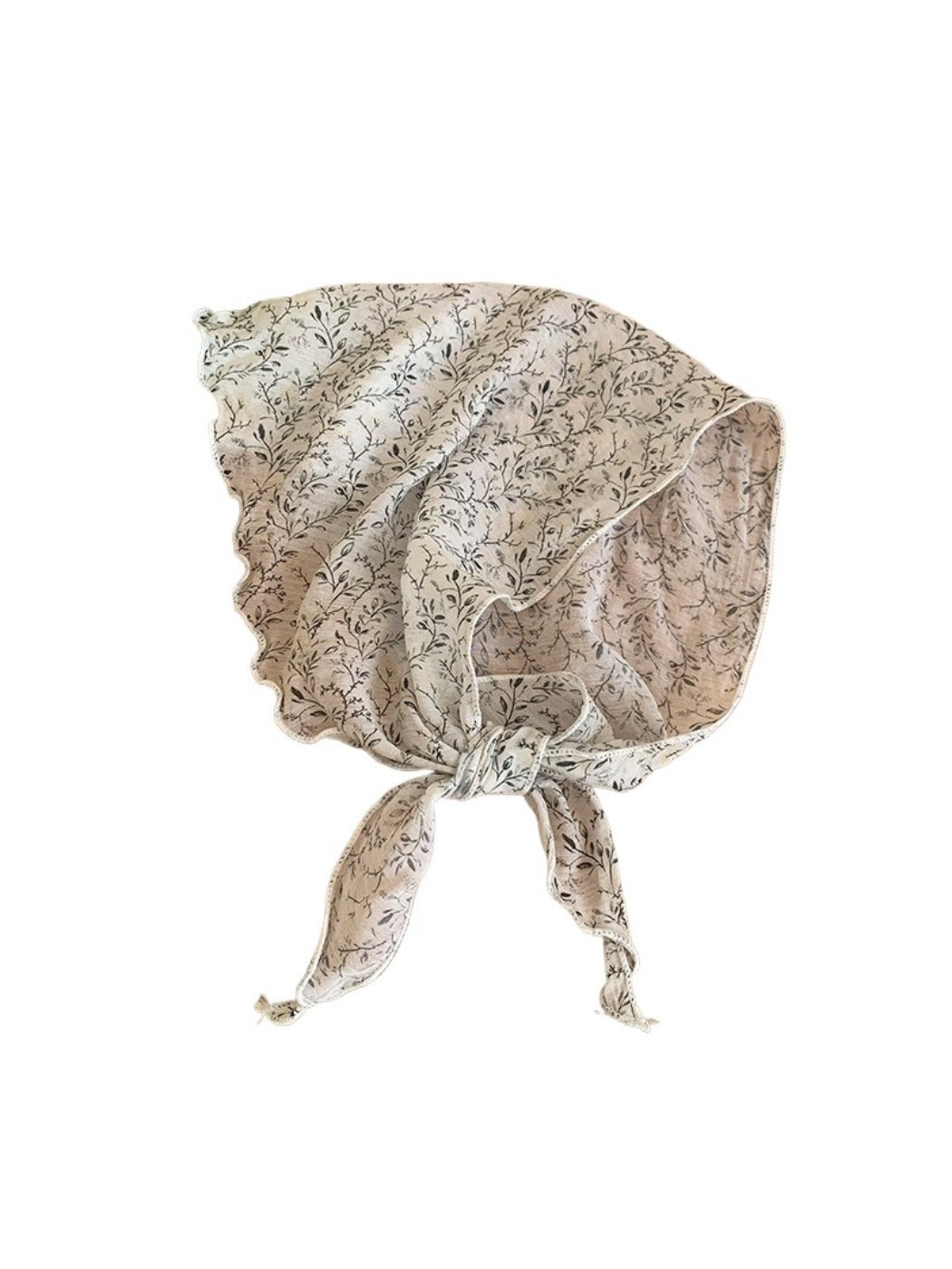 Scarvii - Fresh Style Floral Printed Triangle Scarf - Light & Airy