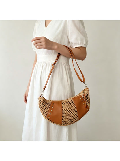 Cosbai - Open Weave Hobo Shoulder Bag - image 4