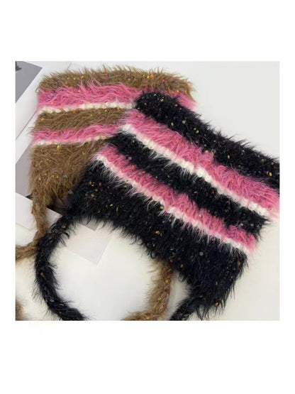 Haila - Street Stripe Faux Fur Hat