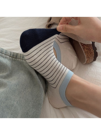 Rufia - Striped Low Cut Women's No Show Socks